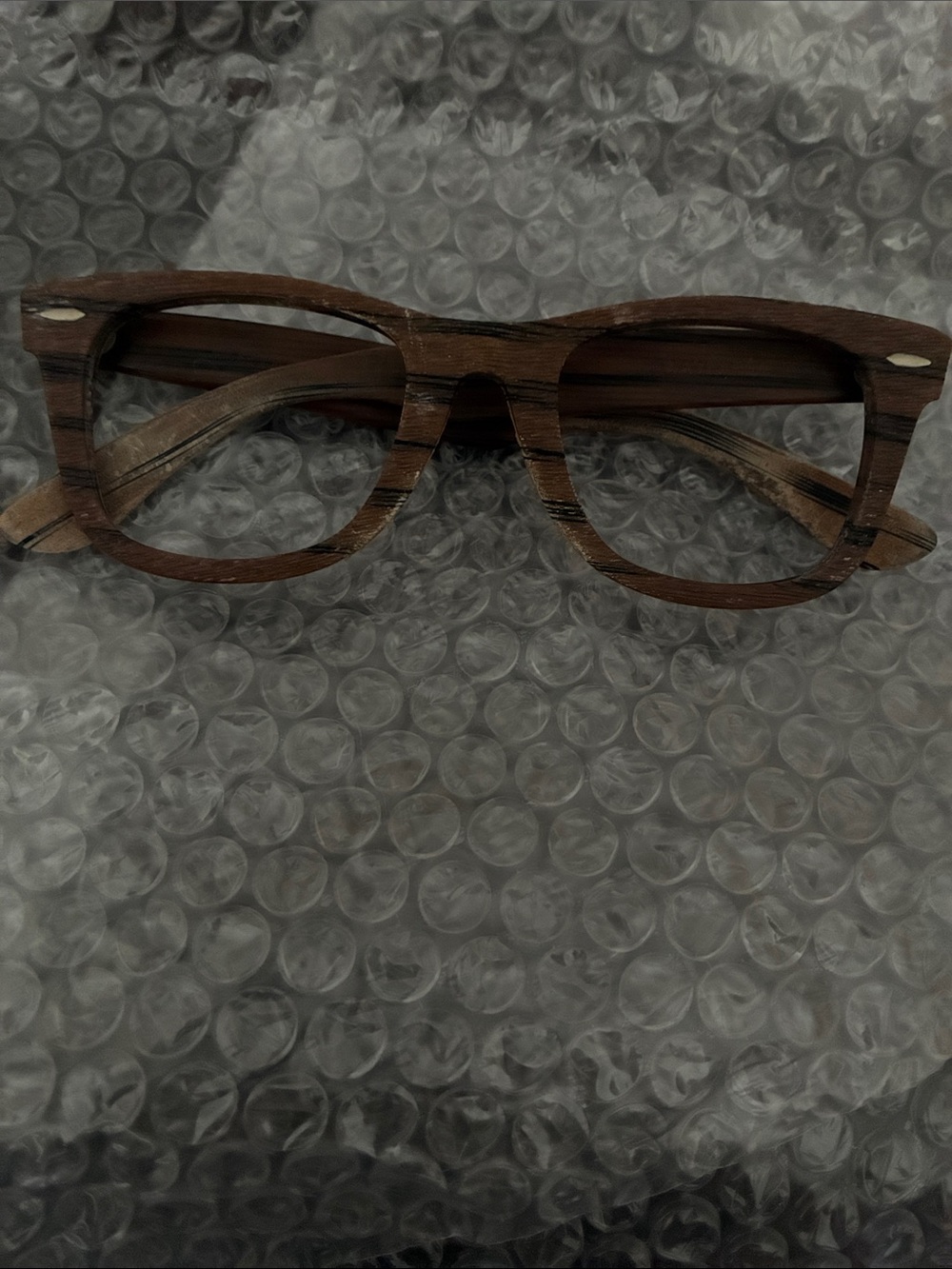 Bausch and lamb raybans wood grain Grain Men's Reading Glasses - Brown